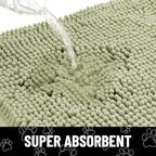 Smiry Dog Door Mat for Muddy Paws, Absorbent Non Slip Dirt Trapper - Image 5