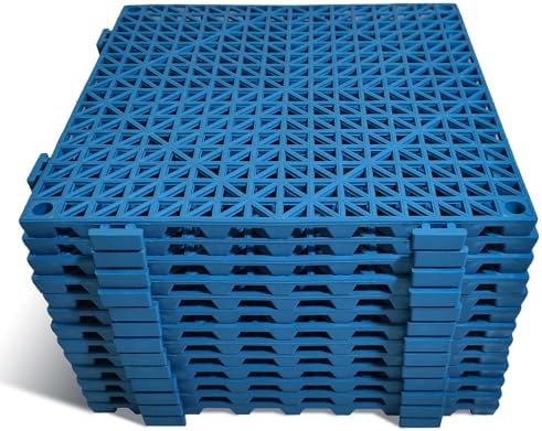12 Pack Modular Interlocking Cushion 11.6" x 11.6" Rubber Mat Floor Tile Mats - Image 2