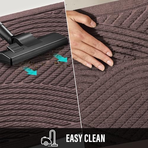 HIYARD Sturdy Front Door Mat, Absorbent Muddy Dirt Resist Welcome Door Mats - Image 6