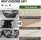 Porch Shield Waterproof Round Patio Table Cover 62 inch, Light Tan & Khaki - Image 3