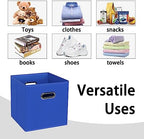 Black Foldable Storage Cubes Bins, Fabric Storage Box Cubes Organizer Baskets - Image 3