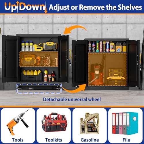 GAIOUS 35'' Tall Metal Storage Cabinet - Image 3