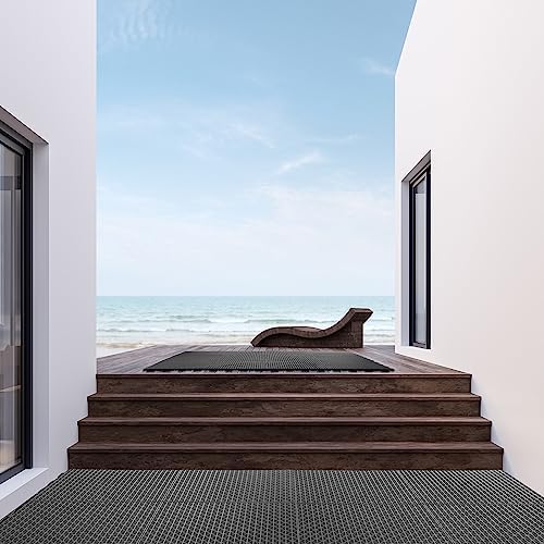 Thyle 50 Pack Drainage Mats Interlocking Rubber Floor Tiles 10" x 10" Non Slip - Image 6
