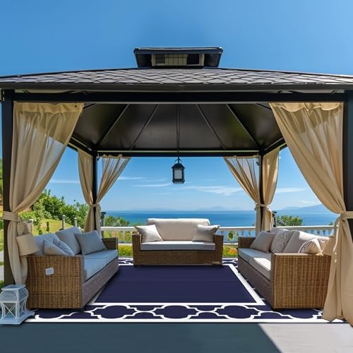 GENIMO Outdoor Rug, Waterproof Plastic Rugs - Image 2