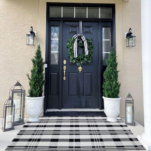 Fall Décor Plaid Rug, Layering Rug - Image 5