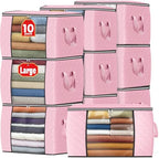Fab totes 90L Clothes Storage, Foldable Thick Fabric Blanket Storage Bags by Fabtotes