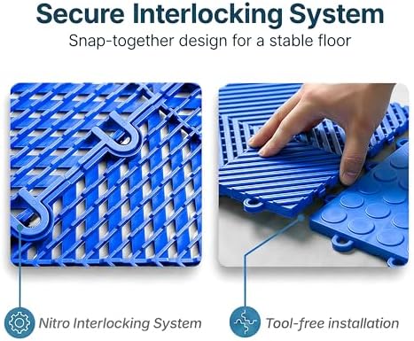 Nitro Tiles Vented by FlooringInc 12" x 12" Interlocking Garage Floor Tiles - Image 4