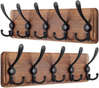SKOLOO Rustic Wall Mounted Coat Rack: 16" Stud Spacing, Pine Real Wood Plank by SKOLOO