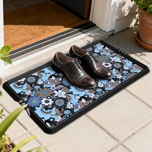 BEHERO Boot Tray Shoe Mat Decorative Patterned, Rubber Shoe Matt Tray - Image 4