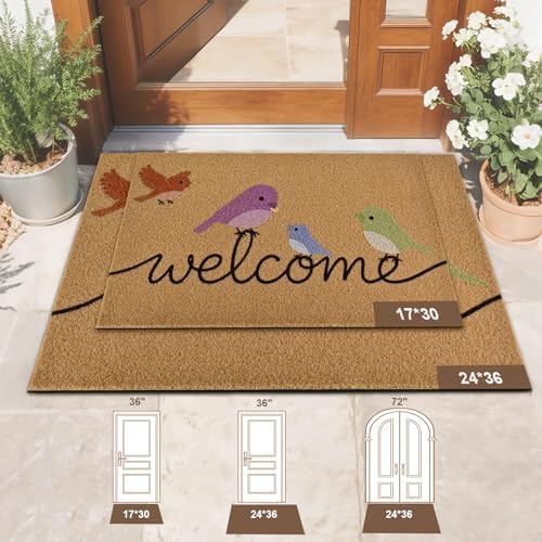 Yinhua Coir Door Mat 17"x30", Welcome Mat - Image 2