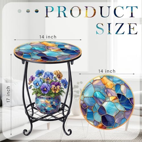 Cinnvoice Outdoor Side Table Small End Patio Porch Table - Image 3