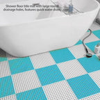 12 Pack 12" x 12" Drainage Interlocking Floor Mats, Non-Slip Shower Bathroom - Image 5