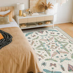 Light Blue and Pink Rug 4x6 Rugs - Image 3