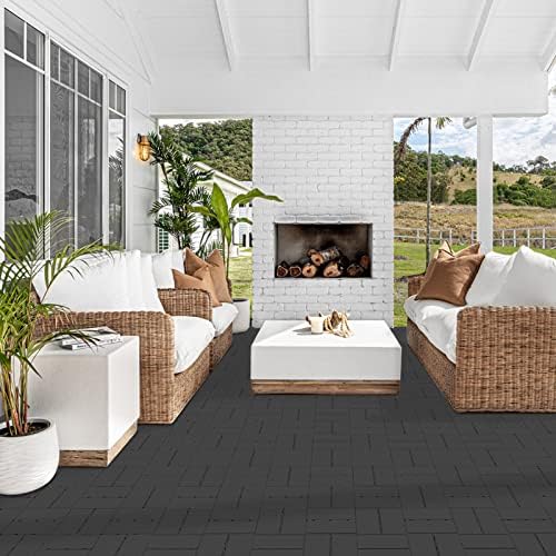 Goovilla Plastic Interlocking Deck Tiles, 9 Pack 12"x12", Dark Grey - Image 6