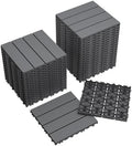 Devoko Plastic Interlocking Deck Tiles, 36 Pack Patio Flooring Tiles by DEVOKO