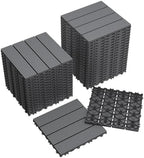 Devoko Plastic Interlocking Deck Tiles, 36 Pack Patio Flooring Tiles by DEVOKO