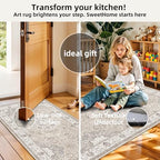 Washable Kitchen Rug Set of 3: Boho Non-slip Soft Stove Sink Mat Light Weight - Image 3