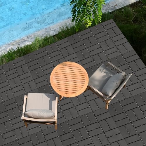 Interlocking Deck Tiles Outdoor Waterproof, Composite Patio Flooring - Image 2