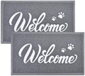 T.HENV Welcome Mat Outdoor, 2 Pack 32x20 Waterproof All-Season Front Door Mat by T.HENV