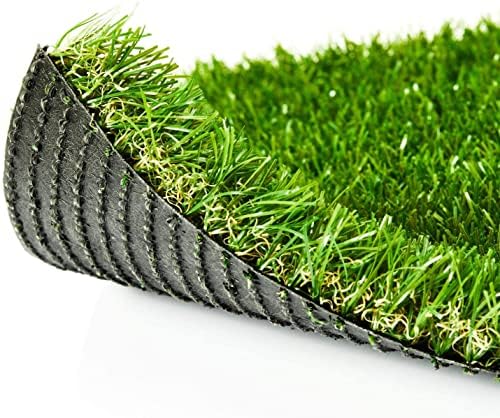 Premium Artificial Grass 3' x 36' Outdoor Rug, 1.38"" Realistic Thick Turf by ZGRHOMEGARDEN