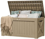 Flamaker Internal 120 Gallon Deck Box Waterproof, Large Outdoor Storage Box by Flamaker
