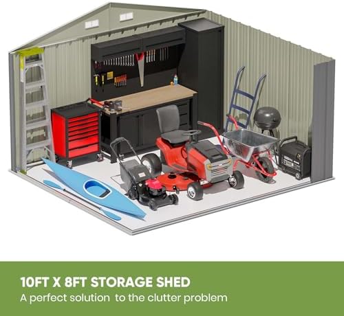 Patiowell Outdoor Storage Shed, 10 x 8 FT - Image 6