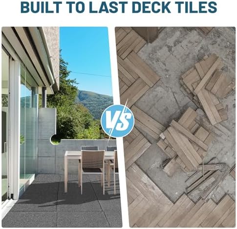 Interlocking Deck Tiles Outdoor Waterproof, Composite Patio Flooring - Image 7