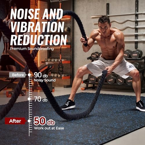 SUPERJARE 0.79'' Extra-Thick 12 Pcs 48 Sq Ft Exercise Equipment Mats - Image 4