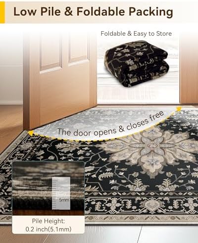 RELEANY Washable Area Rug, Runner 3'x7' - Image 6