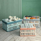 Plastic Storage Crate - 20L Collapsible Crate Stacking Folding Storage Basket - - Image 5