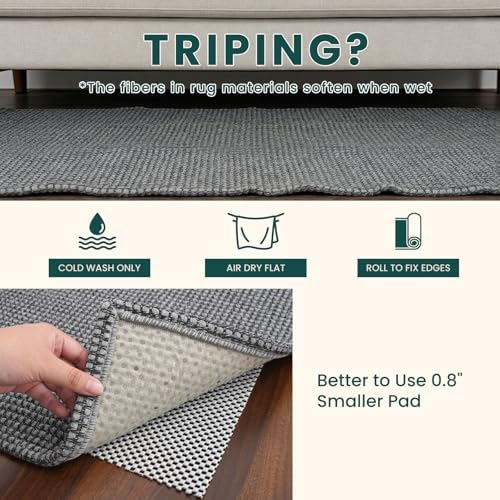 KOZYFLY Woven 2x7 Washable Kitchen Runner Rug, Non Slip Runners - Image 6