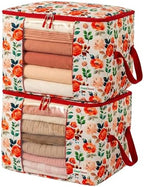 Chaos Cleared Canvas Storage Bags Designer Organizer 2 Pack – Seasonal Storage by ChaosCleared
