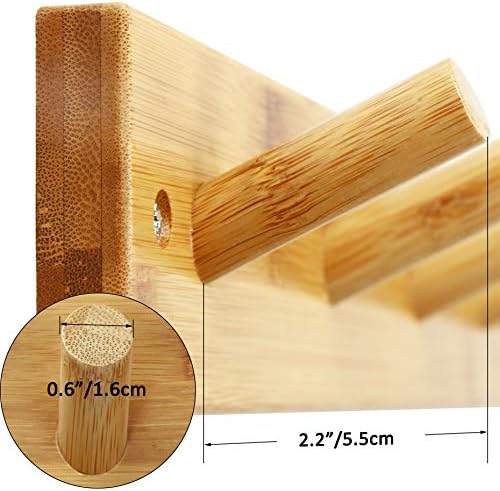 SKOLOO Coat Rack Wall Mount 17 inch, 5 Hooks, Shaker Style - Image 6
