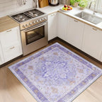 RELEANY Washable Area Rug, Square 4'x4' by RELEANY