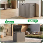 40 Gallon Lockable Outdoor Deck Box, Waterproof Weatherproof Resin Storage - Image 7