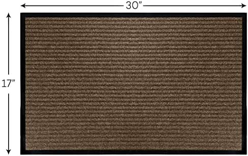 LuxUrux 2-Pack Striped Brown Door Mats - Image 2