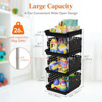 Lifewit 4 Tier Plastic Stackable Storage Baskets - Image 3