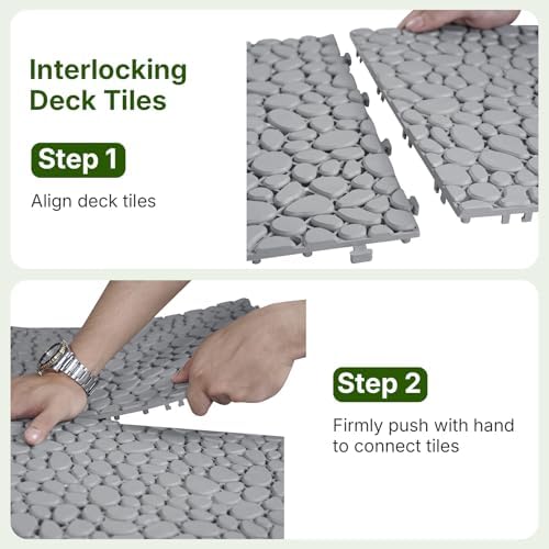 Rovibek 60PCS Plastic Interlocking Deck Tiles - Image 3