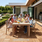 Acacia Interlocking Deck Tiles, 6 Slats - Image 2