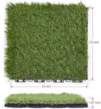 Artificial Grass Turf Tile 12"x12" Synthetic Turf Grass Self-Draining - Image 3
