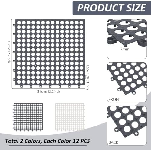 24Pcs 12"x12" Interlocking Floor Tiles - Image 2