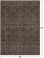 Dark Brown Washable 5x7 Area Rugs - Image 2