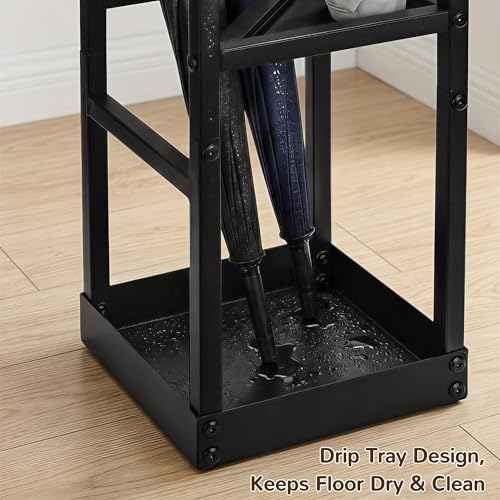 Umbrella Stand for Entryway Metal Geometric Freestanding Umbrella Holder or - Image 4