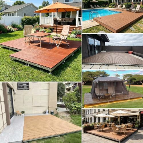 Raised Deck Platform Adjustable Outdoor Modular Decking Tiles - Image 4