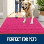 OLANLY Dog Door Mat for Muddy Paws 24x16, Extra Absorbent Chenille Mud Mat - Image 6