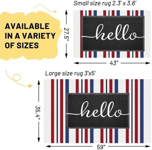 KILOCOCO 250th Anniversary Patriotic Striped Rug 3x5 ft - Image 2