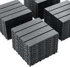 Plastic Interlocking Deck Tiles 12"x12" Waterproof Outdoor Patio Flooring PP - Image 5