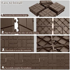 Interlocking Deck Tiles Outdoor Waterproof, Composite Patio Flooring - Image 4