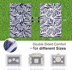 OLANLY Outdoor Rug 5x8 ft Waterproof Reversible Leaf Mat - Image 2