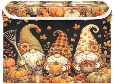 Bolaz Gnome Pumpkin in Autumn Storage Bins - Image 2
